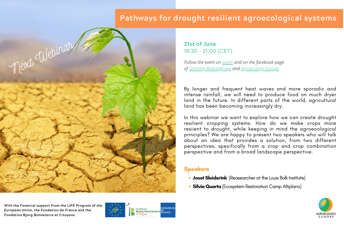 AEEU WEBINAR ON ‘PATHWAYS FOR DROUGHT-RESILIENT AGROECOLOGICAL SYSTEMS’ HELD ON 21ST OF JUNE ON OUR FACEBOOK PAGE