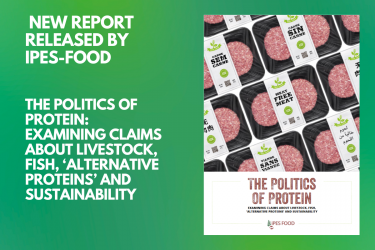 New report by IPES-Food, The Politics of Protein: Examining claims about livestock, fish, ‘alternative proteins’ and sustainability