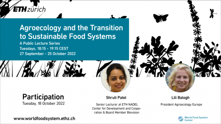 Webinar “Agroecology and the transition to sustainable food systems: Participation” on the 18.10.2022 from 18.15 to 19.15 CET