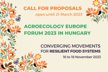 The Call of proposal for the Agroecology Europe Forum 2023 is open until 21/03/2023