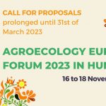 Prolongation of the Call of proposal for the Agroecology Europe Forum 2023 until 31/03/2023