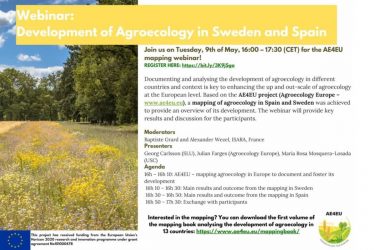AE4EU webinar – Mapping the development of agroecology in Spain and Sweden