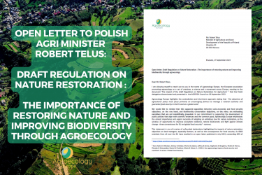 OPEN LETTER TO POLISH AGRI MINISTER ROBERT TELUS: THE IMPORTANCE OF RESTORING NATURE AND IMPROVING BIODIVERSITY THROUGH AGROECOLOGY