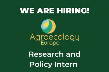 Agroecology Europe is looking for a Research and Policy Intern!